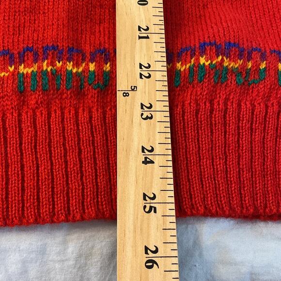 Tulchan Great Britain Women’s Vintage Pure Wool Red Parrot Sweater Large - Picture 6 of 9